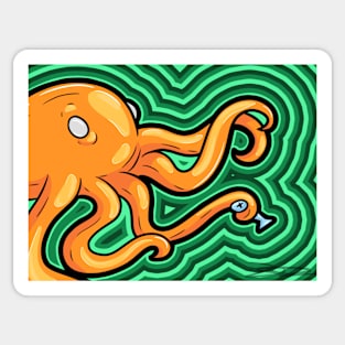 Trippy Octopus Sticker